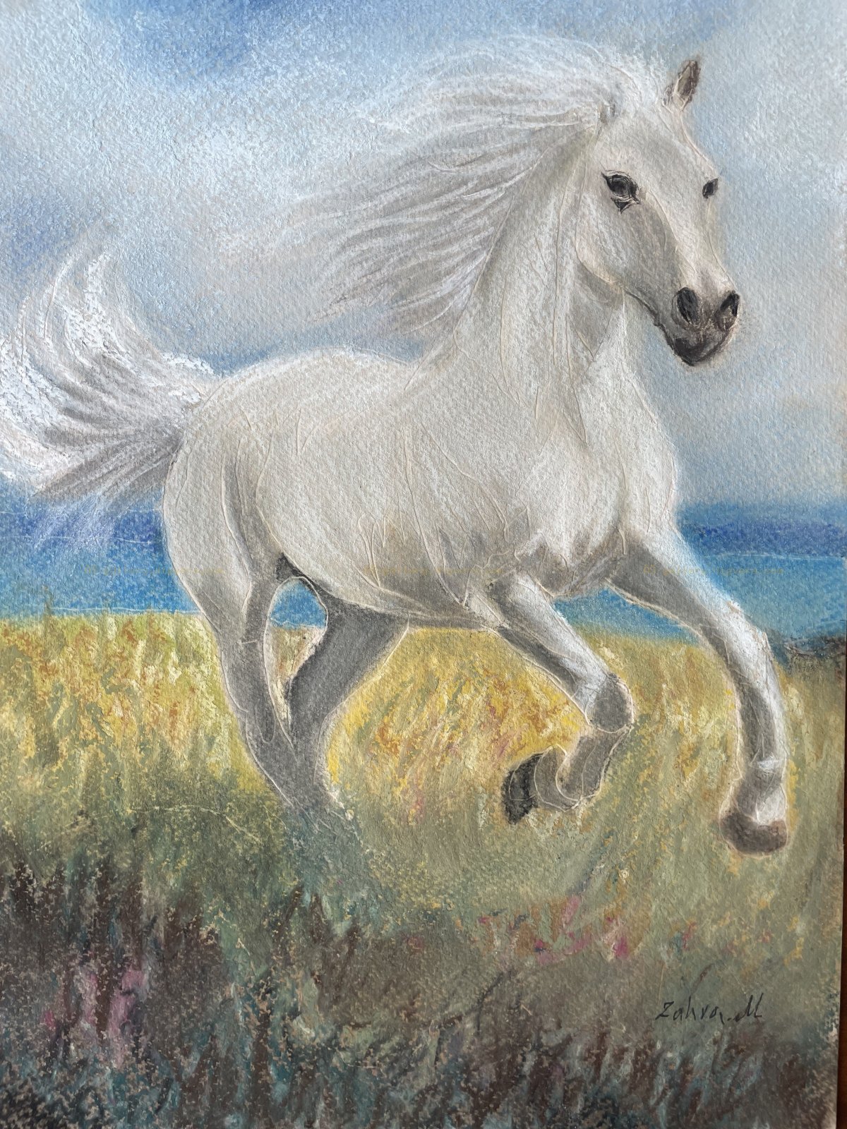 White Horse at Dusk